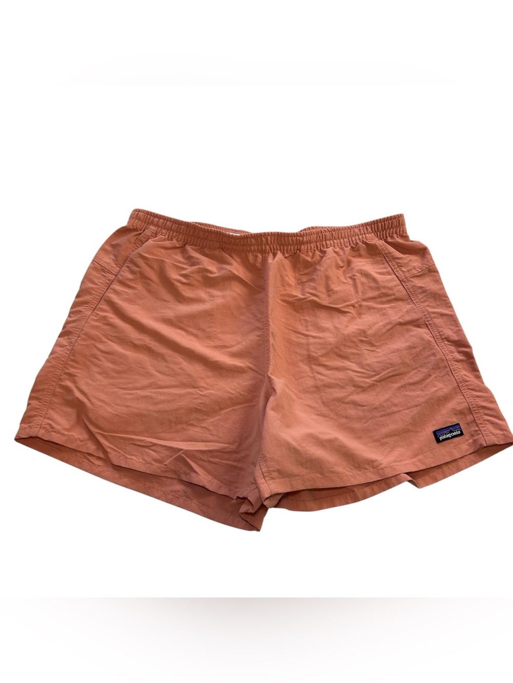Patagonia Women’s Baggies Shorts 5" Active Outdoors Hike Swim Coral Orange Sz L